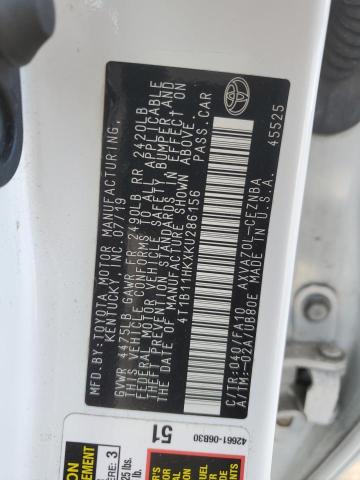 2019 TOYOTA CAMRY L - 4T1B11HKXKU286156