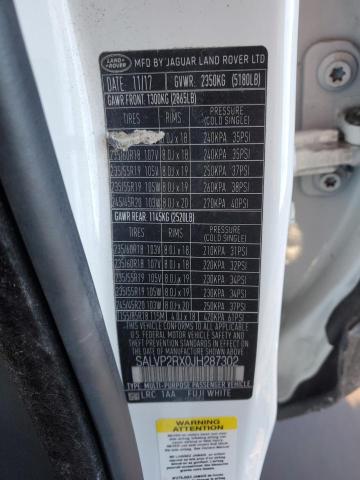 2018 LAND ROVER RANGE ROVE SALVP2RX0JH287302