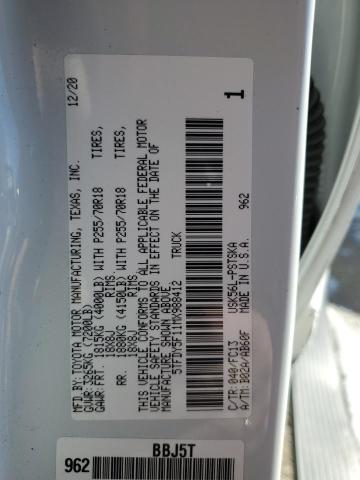 2021 TOYOTA TUNDRA CRE - 5TFDY5F11MX988412