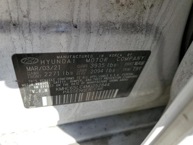 2021 HYUNDAI IONIQ BLUE - KMHC65LC4MU252844