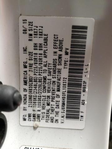 2015 HONDA CR-V TOURI - 5J6RM4H90FL109372