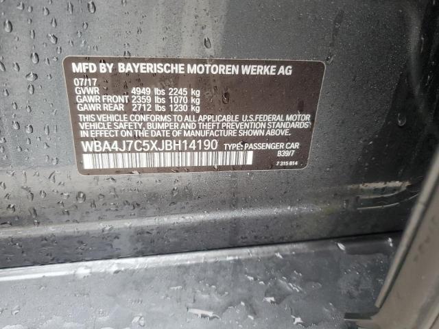 2018 BMW 440XI GRAN WBA4J7C5XJBH14190