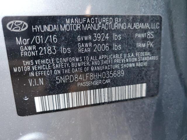 2017 HYUNDAI ELANTRA SE - 5NPD84LF8HH035689