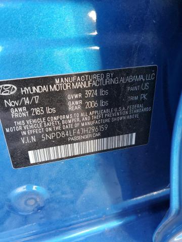 2018 HYUNDAI ELANTRA SE 5NPD84LF4JH296159