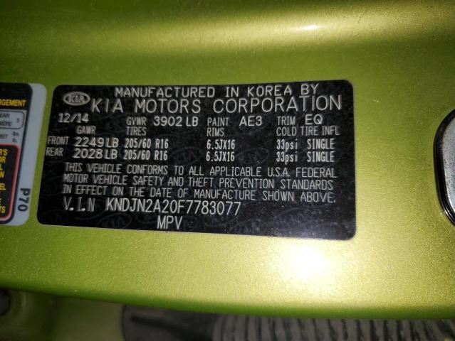 2015 KIA SOUL - KNDJN2A20F7783077