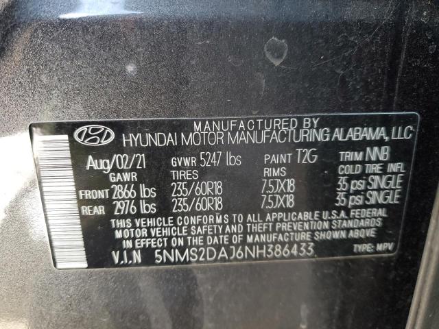 2022 HYUNDAI SANTA FE S - 5NMS2DAJ6NH386433