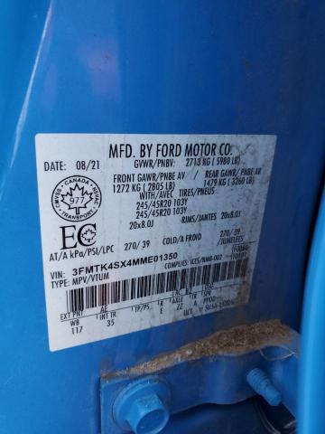 2021 FORD MACH E 3FMTK4SX4MME01350