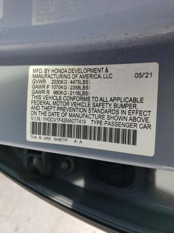 2021 HONDA ACCORD SPO - 1HGCV1F42MA077419
