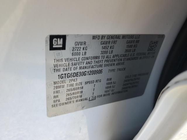 2016 GMC CANYON SLT 1GTG6DE30G1200906
