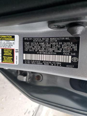 2018 TOYOTA CAMRY L 4T1B11HK9JU635144