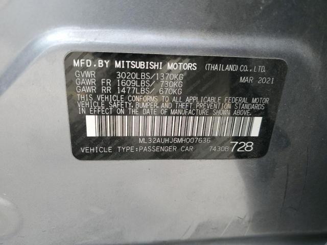 2021 MITSUBISHI MIRAGE ES - ML32AUHJ6MH007636