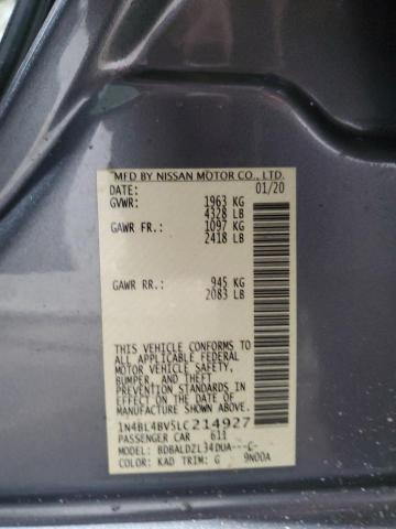2020 NISSAN ALTIMA S - 1N4BL4BV5LC214927