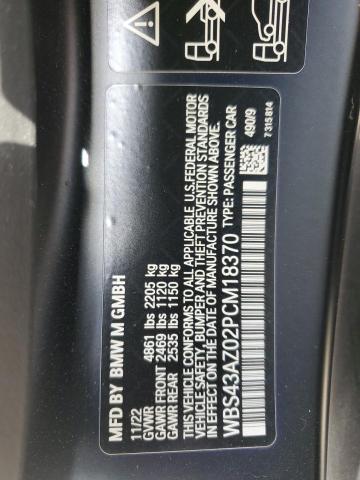 2023 BMW M4 COMPETI WBS43AZ02PCM18370