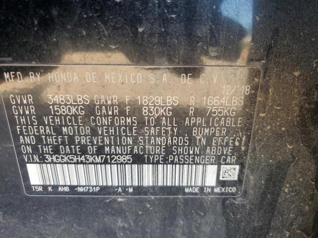 2019 HONDA FIT LX 3HGGK5H43KM712985