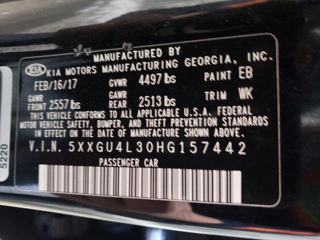 2017 KIA OPTIMA EX - 5XXGU4L30HG157442