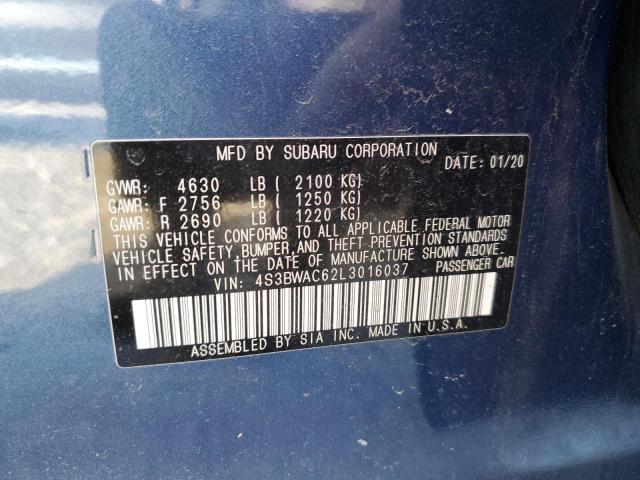 2020 SUBARU LEGACY PRE - 4S3BWAC62L3016037