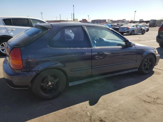 HONDA CIVIC CX 1997 blue hatchbac gas 2HGEJ6320VH114202 photo #4