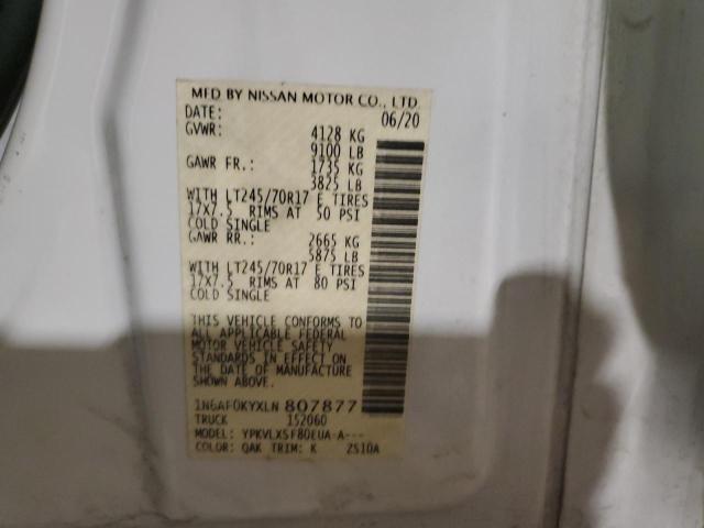2020 NISSAN NV 2500 SV - 1N6AF0KYXLN807877