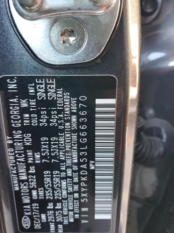 2020 KIA SORENTO SX 5XYPKDA53LG663670