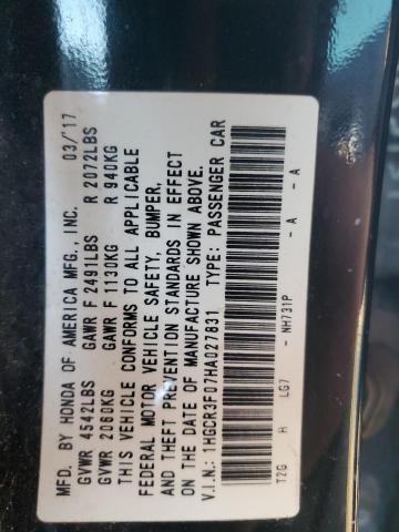 2017 HONDA ACCORD EXL - 1HGCR3F07HA027831