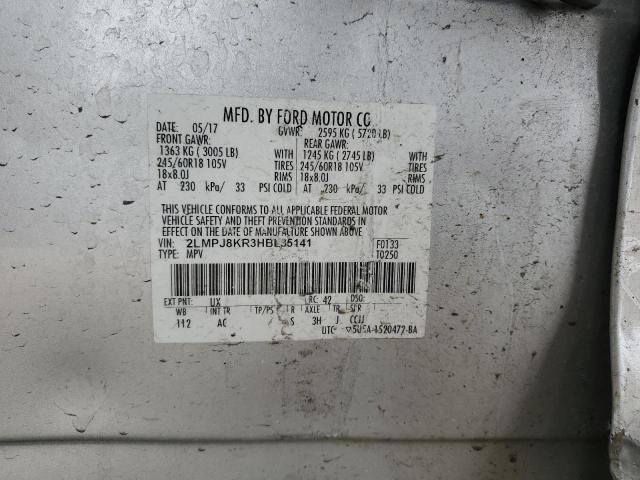 2017 LINCOLN MKX SELECT 2LMPJ8KR3HBL35141