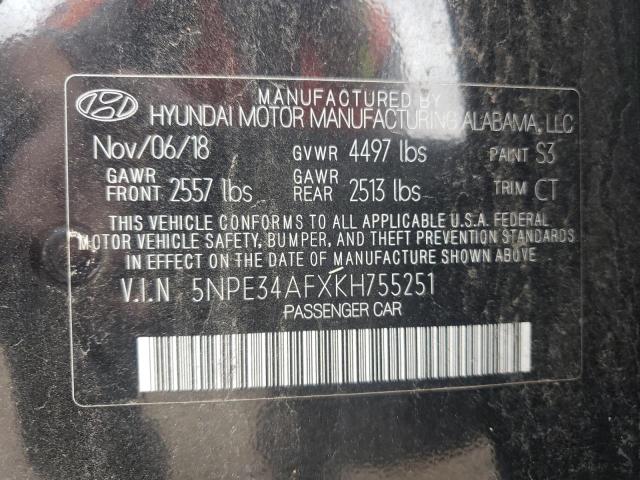 2019 HYUNDAI SONATA LIM 5NPE34AFXKH755251