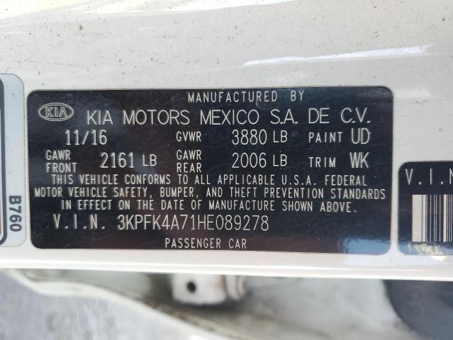 2017 KIA FORTE LX 3KPFK4A71HE089278