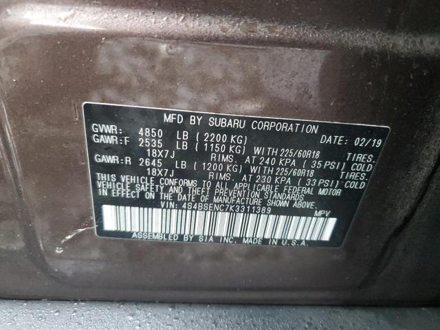 2019 SUBARU OUTBACK 3. - 4S4BSENC7K3311389