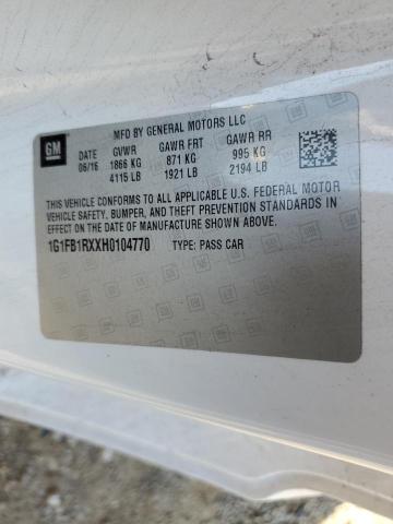 2017 CHEVROLET CAMARO LT - 1G1FB1RXXH0104770