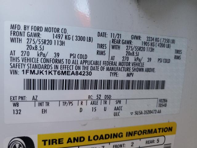 2021 FORD EXPEDITION 1FMJK1KT6MEA84230