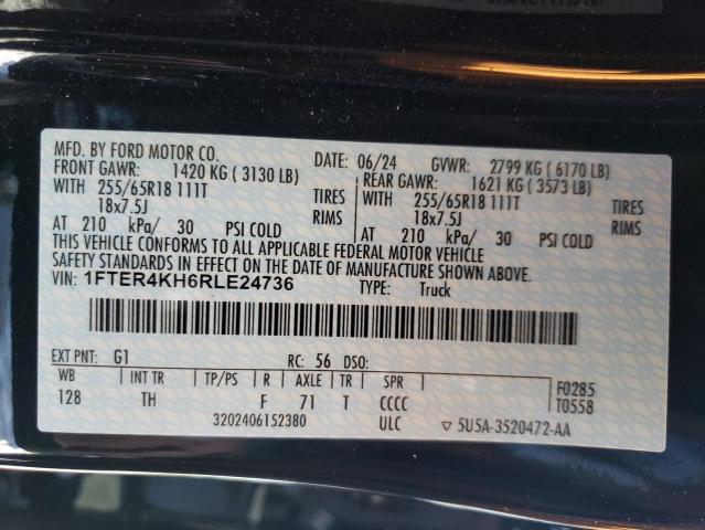 2024 FORD RANGER LAR 1FTER4KH6RLE24736