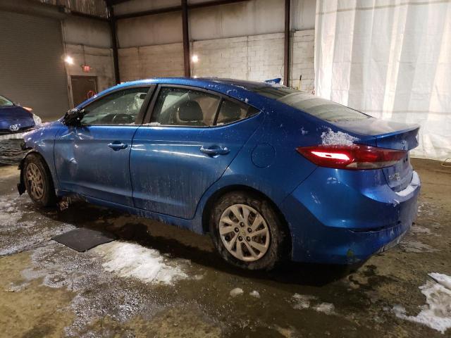 HYUNDAI ELANTRA SE 2017 blue  gas 5NPD74LF0HH129391 photo #3