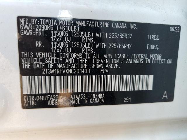 2022 TOYOTA RAV4 XLE - 2T3W1RFVXNC201438