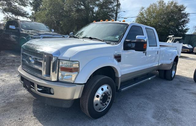 FORD F450 SUPER 2009 white crew pic diesel 1FTXW43R29EA82957 photo #3