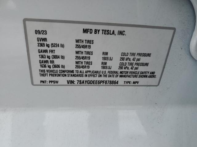 2023 TESLA MODEL Y 7SAYGDEE6PF878864
