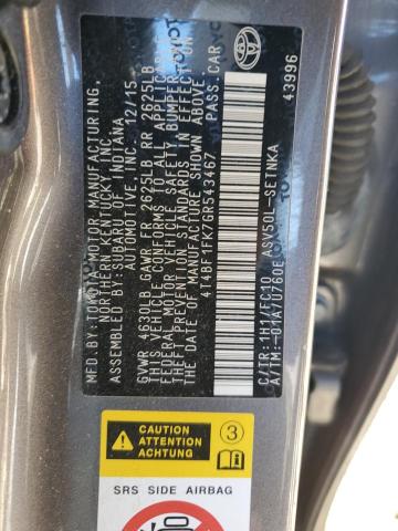 2016 TOYOTA CAMRY LE - 4T4BF1FK7GR543467
