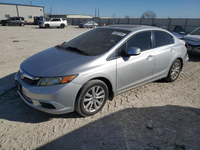 HONDA CIVIC EX 2012 gray sedan 4d gas 2HGFB2F87CH602151 photo #1