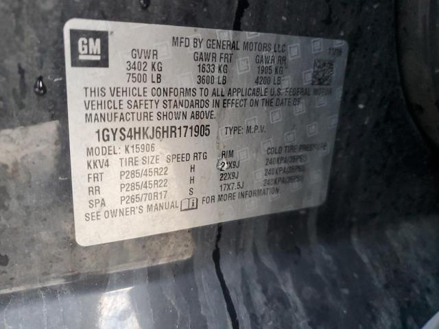 2017 CADILLAC ESCALADE E 1GYS4HKJ6HR171905