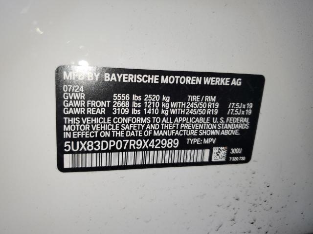 2024 BMW X3 M40I 5UX83DP07R9X42989