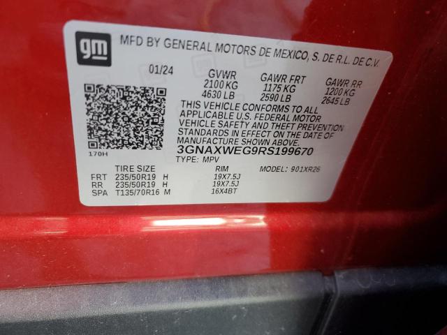 2024 CHEVROLET EQUINOX RS - 3GNAXWEG9RS199670