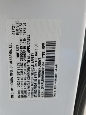 2022 HONDA ODYSSEY EL 5FNRL6H96NB001957