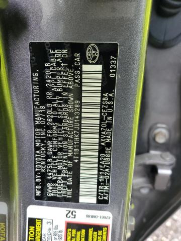 2018 TOYOTA CAMRY L 4T1B11HK7JU143289