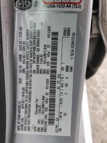 2019 FORD FIESTA SE 3FADP4BJ8KM107460