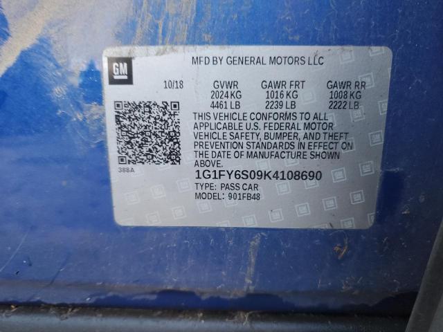 2019 CHEVROLET BOLT EV LT - 1G1FY6S09K4108690