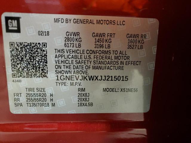 2018 CHEVROLET TRAVERSE P - 1GNEVJKWXJJ215015