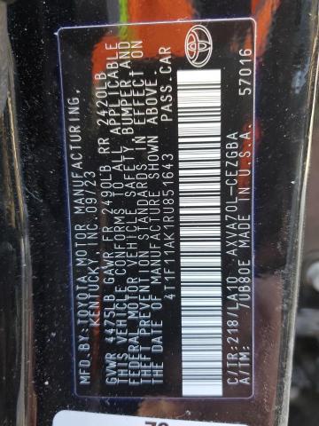 2024 TOYOTA CAMRY XLE 4T1F11AK1RU851643