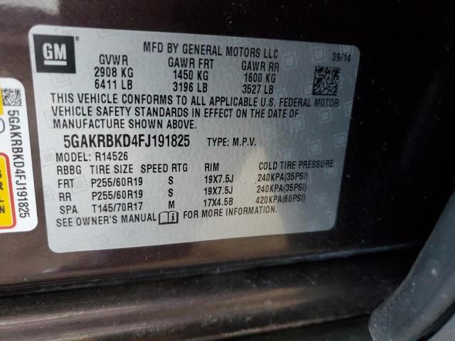 2015 BUICK ENCLAVE - 5GAKRBKD4FJ191825