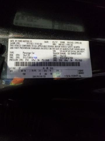 2017 FORD FOCUS SE - 1FADP3F2XHL283501