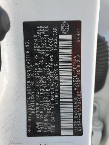 2017 TOYOTA CAMRY - 4T1BF1FK7HU621516