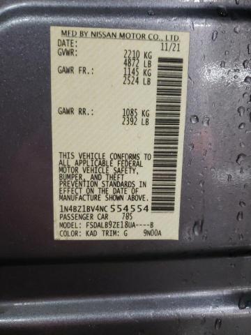 2022 NISSAN LEAF S PLU - 1N4BZ1BV4NC554554